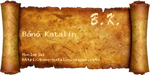 Bánó Katalin névjegykártya